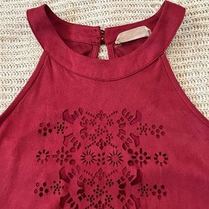 Altar’d State Maroon Faux Suede Dress